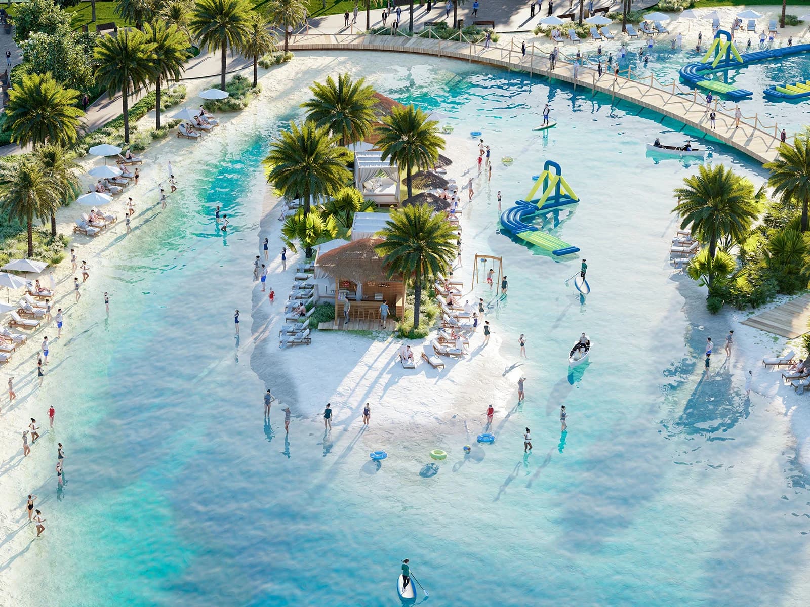 DAMAC Lagoons wave pool — official DAMAC still
