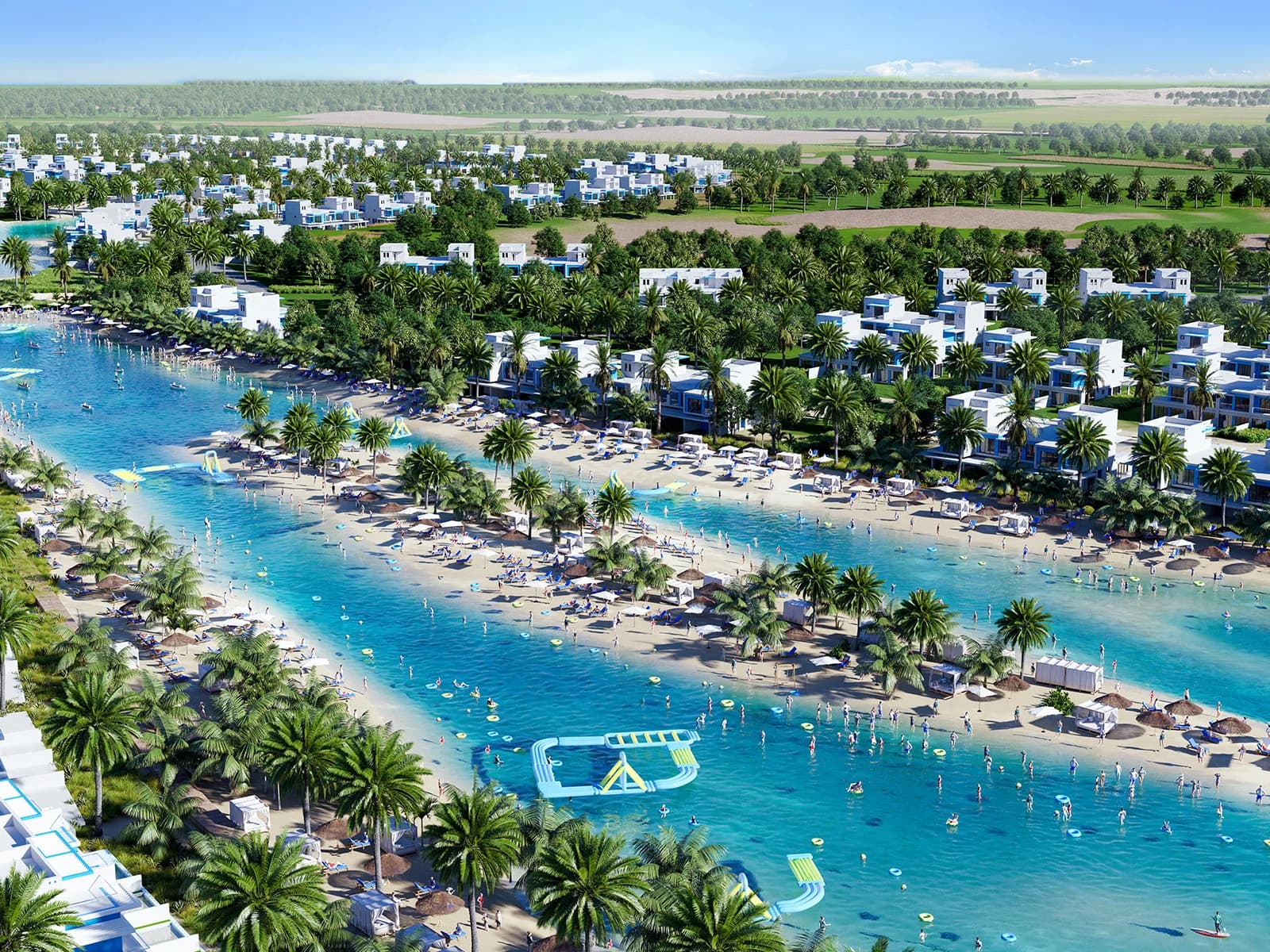 DAMAC Lagoons official gallery aerial used as master-plan context