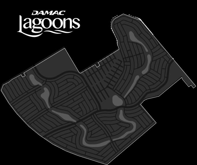 DAMAC Lagoons location map from official DAMAC materials